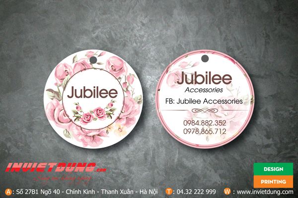 Tem mác quần áo shop Jubilee